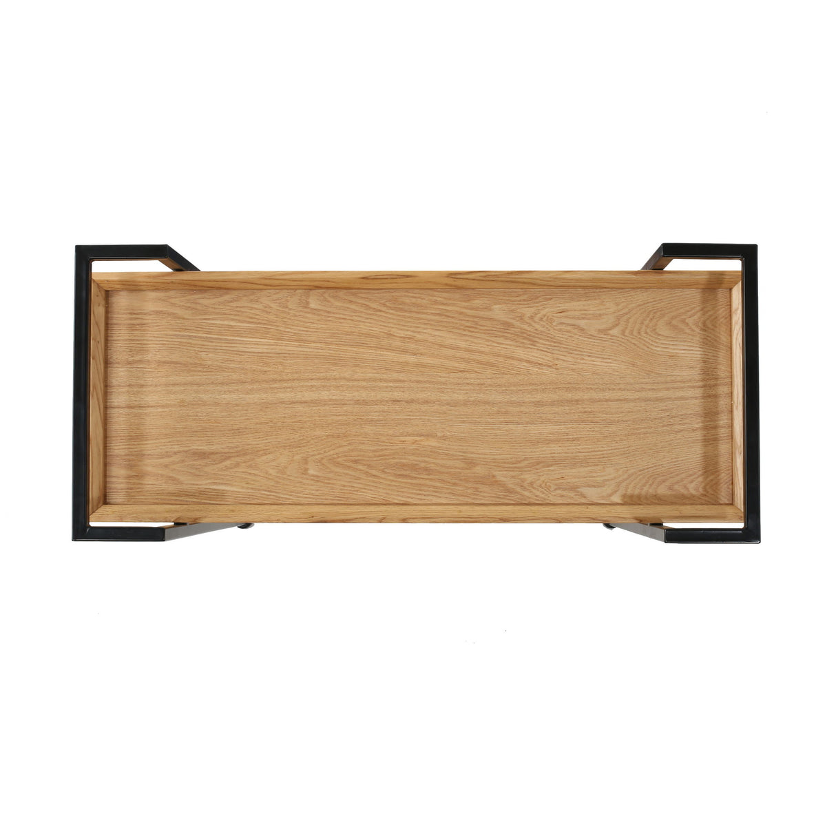 Modern Industrial Bar Cart With Shelving And Casters