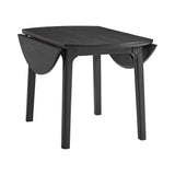 Garcia - 3 Piece Dining Set (Round Drop Leaf Table And 2 Chairs) - Black