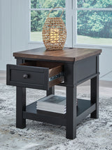 Wildenauer - Brown / Black - Rectangular End Table