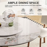 Dining Table Set With Wooden Base