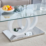 Contemporary Style Glass Top Coffee Table