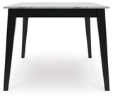 Jettaya - Black / White - Rectangular Dining Room Table