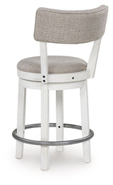 Robbinsdale - Antique White - Upholstered Swivel Barstool (Set of 2)