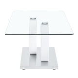 Contemporary Style Glass Top Coffee Table