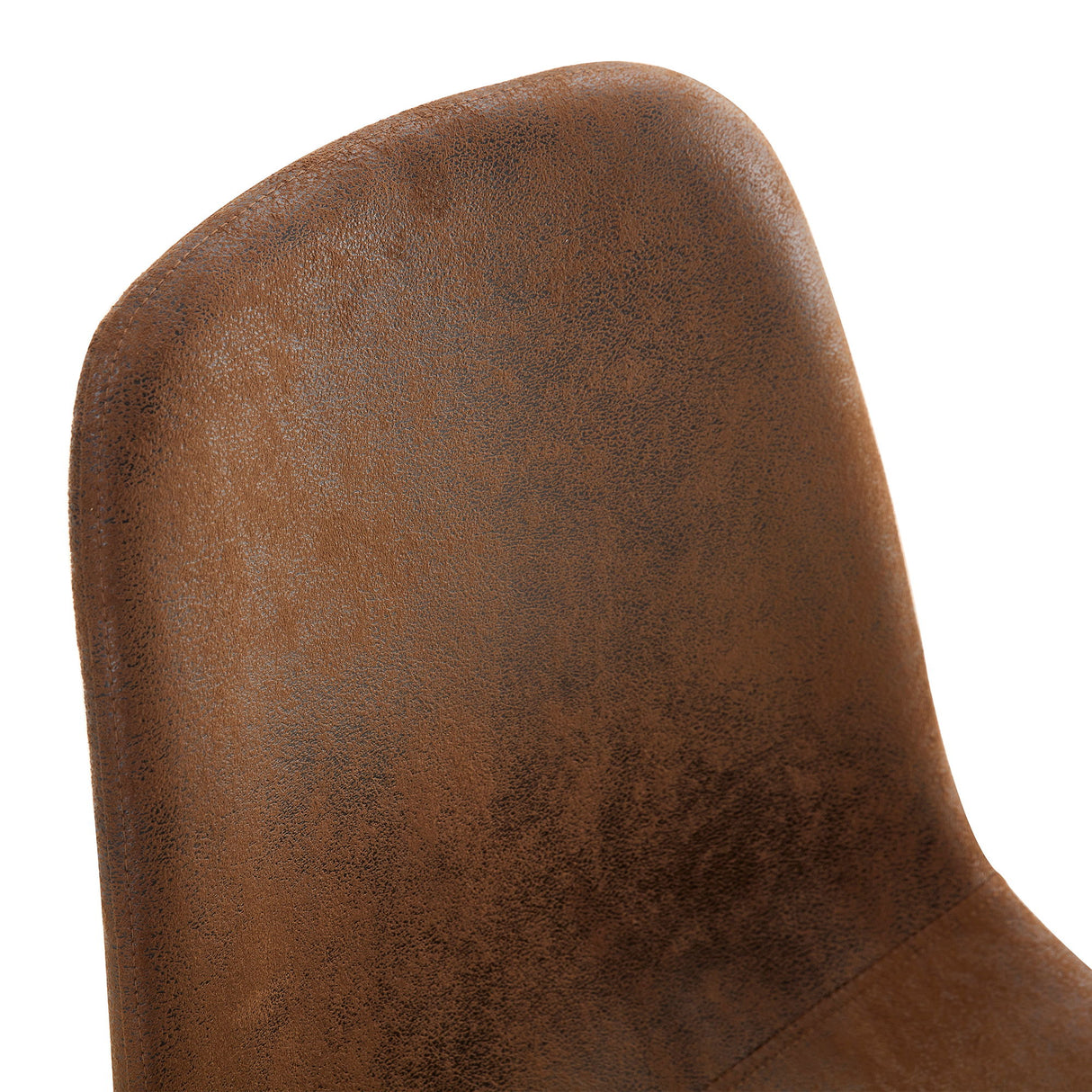 Suede Backrest Chairs With Metal Legs & Herringbone Dining Table Set