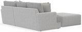 Titan - 2 Piece Sofa Chaise With Comfort Coil Seating, 45" Cocktail Ottoman And 5 Accent Pillows Included (Right Side Facing Chaise) - Moonstruck