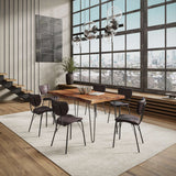 Nature's Edge - 7 Piece Upholstered Dining Set - Chestnut