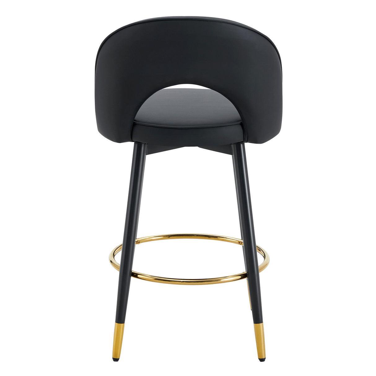 Modern Upholstered 360° Rotatable Bar Chair With Metal Legs For Dining Room (Set of 2)