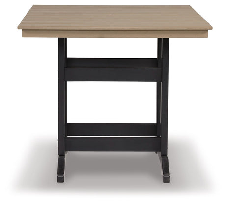 Fairen Trail - Square Counter TBL w/Umb OPT - Black / Driftwood