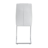 Modern Dining Chairs With Padded Seat, Metal Legs