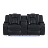 Carlo - Power Motion Loveseat With Power Headrest, Console And LED
