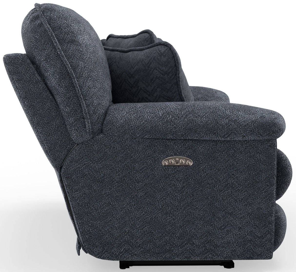 Paxon - Deep Seat Power Reclining Sofa With Power Adjustable Headrest - Smoke