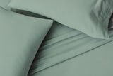 Linen-Weave Cotton California King Sheet Set - Sage