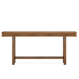 Extra Long Console Table, Sofa Table With 2 Tier Storage For Living Hallway - Rustic Brown
