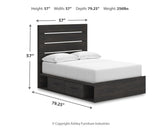 Hollivern - Panel Bed With Storage