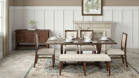 Fairview - 6 Piece Dining Set - Oak / Beige