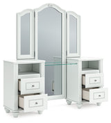 Kozlani - Vanity With Mirror - White