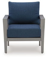 Gali - Gray / Blue - Sofa / Chairs / Table Set (Set of 4)