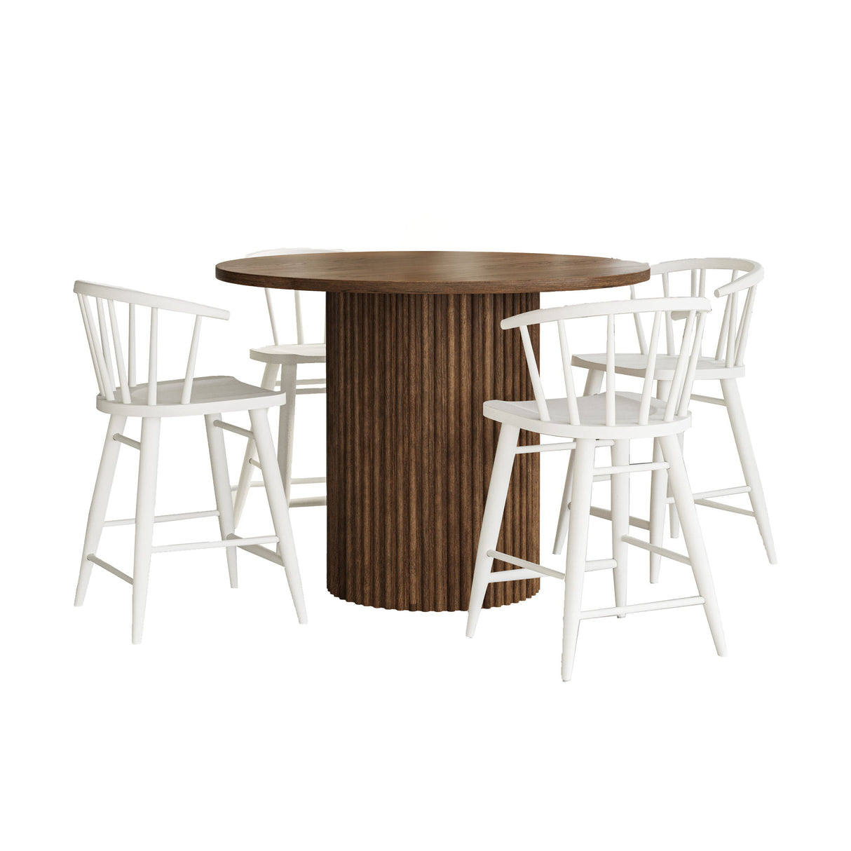 Auden - 5 Piece Counter Height Set - White