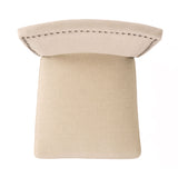 Barstools With Rivet Decoration (Set of 2), Wood Frame, Bar Chairs For Kitchen Island - Beige