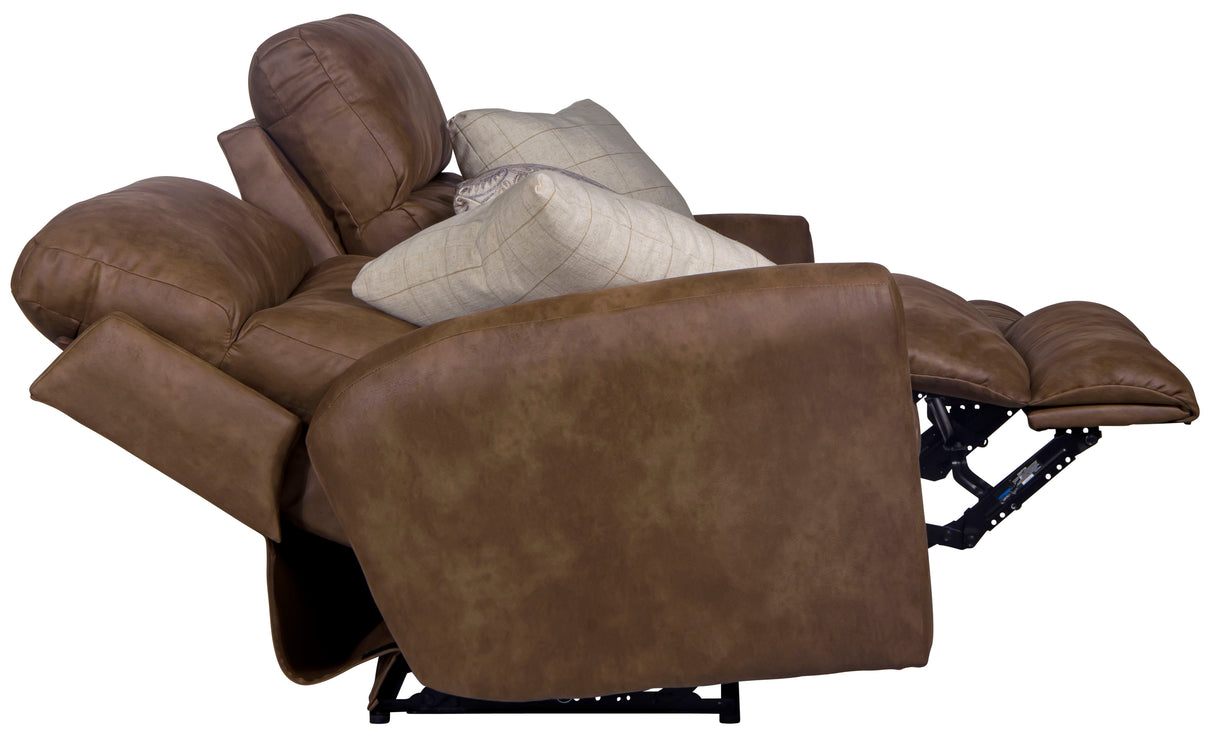 Justine - Lay Flat Reclining Loveseat - Burlap