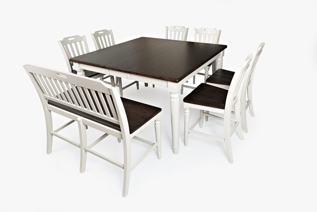 Orchard Park - 8 Piece Counter Set - Soft Gray / Dark Brown