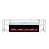 Midway - 80" TV Console With Firelight - White