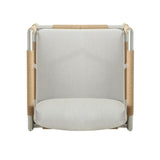 Oriana - Aluminum Outdoor Patio Armchair With Thick Cushions - Light Gray