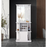 Wendolyn - Wine Cabinet With Light - Glossy White