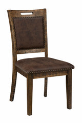 Cannon Valley - Upholstered Back Chair (Set of 2) - Distressed Medium Brown