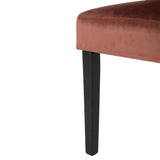 Elegant Velvet Tufted Dining Chair - Blush