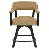 Rylie - Counter Captains Chair Vegan Leather - Black / Sand