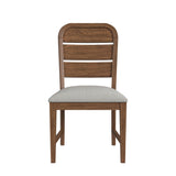 Glinda - Fabric Dining Side Chair (Set of 2) - Brown / Light Gray