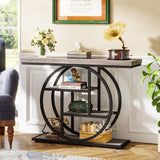 Console Table With 4 Tier Design For Living Hallway