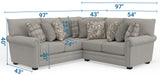 Livingston - Sectional With Comfort Coil Seating And Accent Pillows