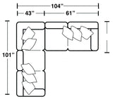 Denali - Italian Leather Match Sectional