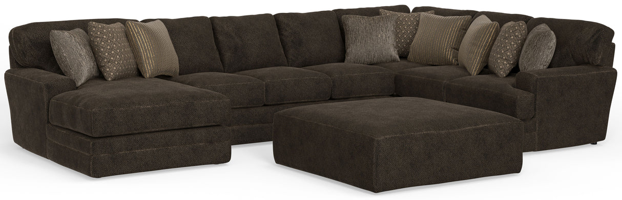 Mammoth - 3 Piece Sectional With Cocktail Ottoman (LSF Chaise) - Chocolate