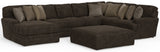 Mammoth - 3 Piece Sectional With Cocktail Ottoman (LSF Chaise) - Chocolate