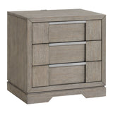 Kelis - 4 Piece Bedroom Set With Queen Panel Bed And LED - Gray