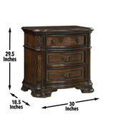 Royale - 5 Piece Queen Bedroom Set (2 Nightstands) - Dark Brown