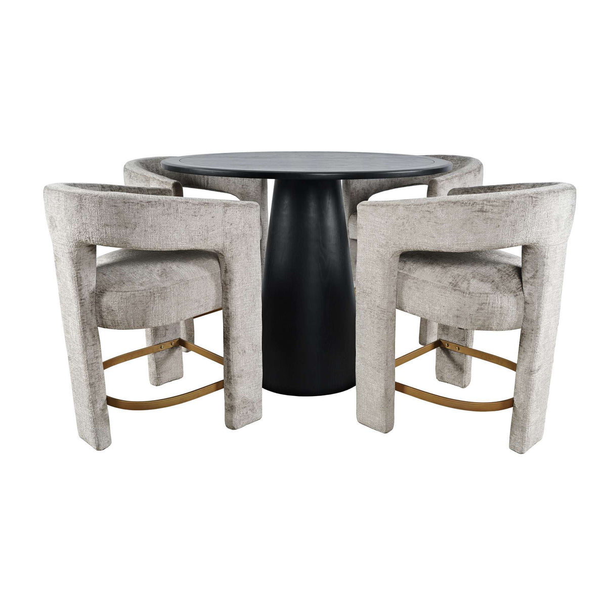 Gwen - 5 Piece Counter Dining Set - Black Table