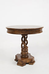 Global Archive - Gwen Pedestal Table - Brown