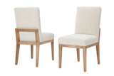 Dovetail - Upholstered Side Chair - Bleached White Legs