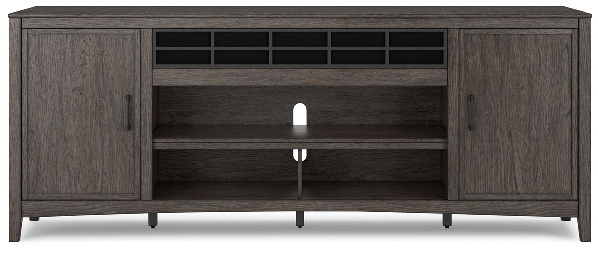 Montillan - Grayish Brown - XL TV Stand With Fireplace Option