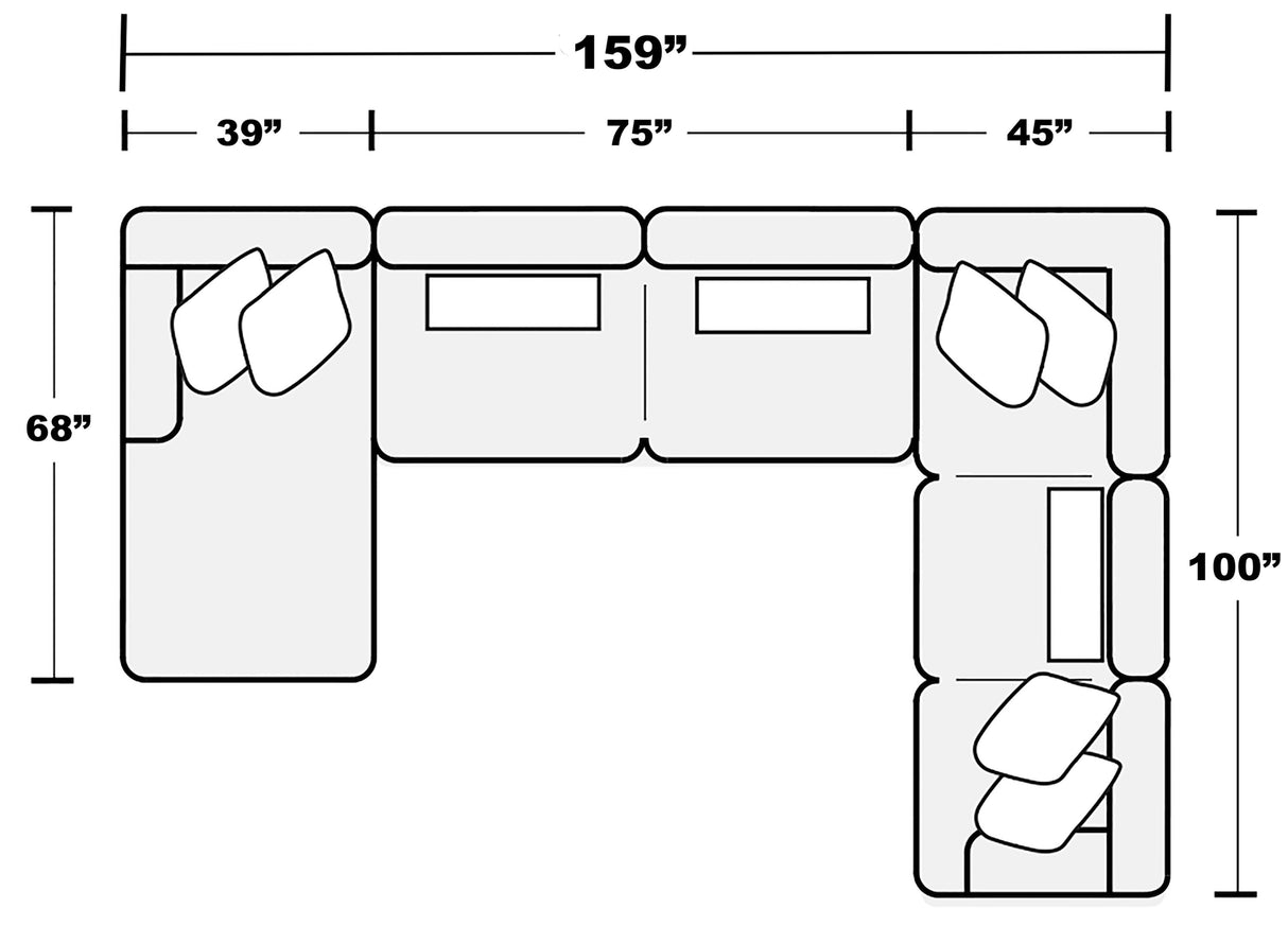 Logan - Sectional With Comfort Coil Seating And Included Accent Pillows