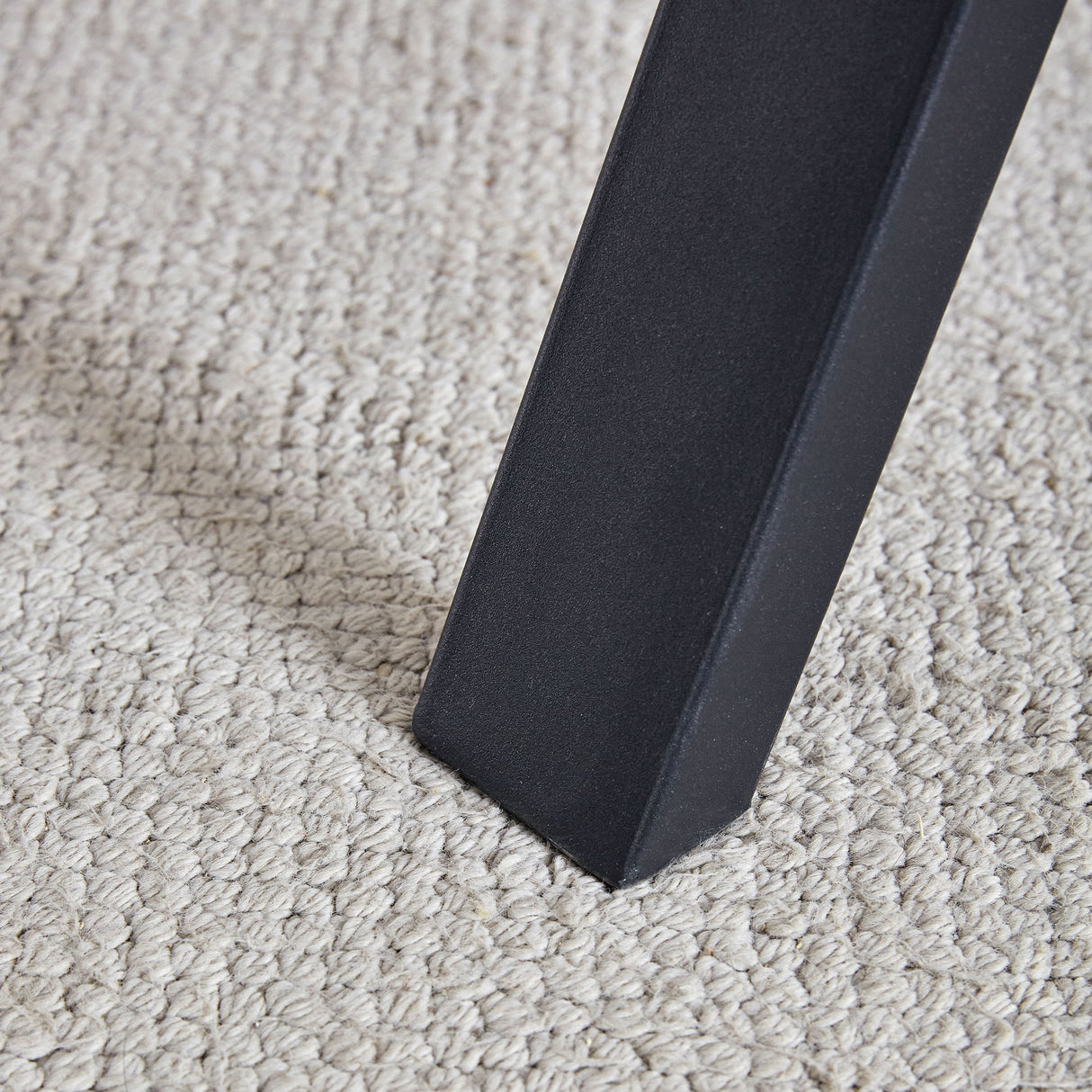 Suede Backrest Chairs With Metal Legs & Herringbone Dining Table Set