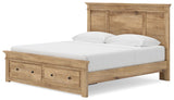 Makidern - Panel Storage Bed With Storage Footboard