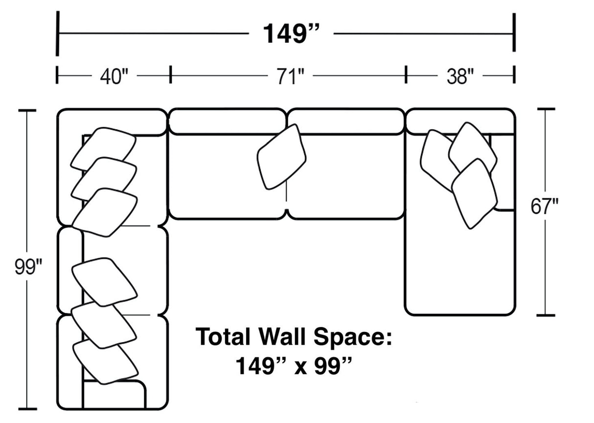 Crawford - Sectional With Accent Pillows