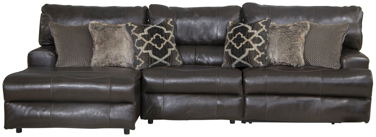 Como - 3 Piece Italian Leather Match Reclining Sofa