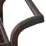 Resin Wicker Bar Cart With Metal Frame - Brown